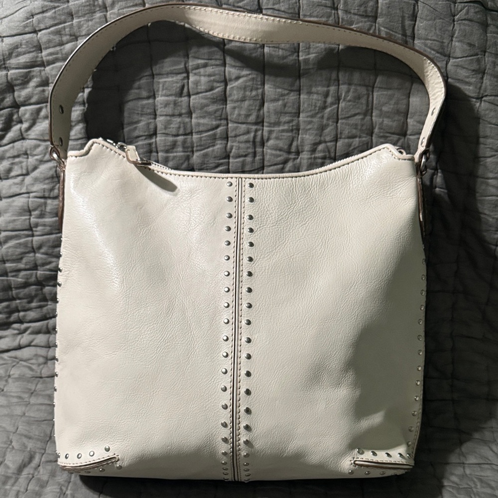 Michael Kors Cream Studded Shoulder Bag
